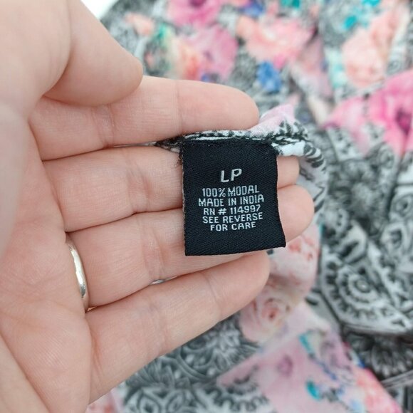 Tolani Collection Printed Woven Caftan Tunic Top Women's LP Floral Boho Hippie - Picture 8 of 10